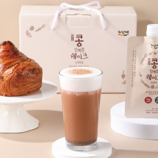 바쁜 아침 굶지 말고 발효콩 단백질 셰이크!